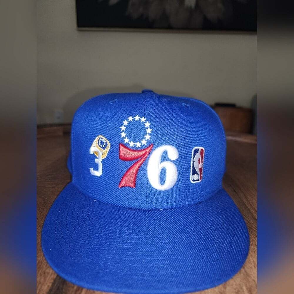 NBA Philadelphia 76ers New Era Royal 3x World Champions Count the Rings 59FIFTY